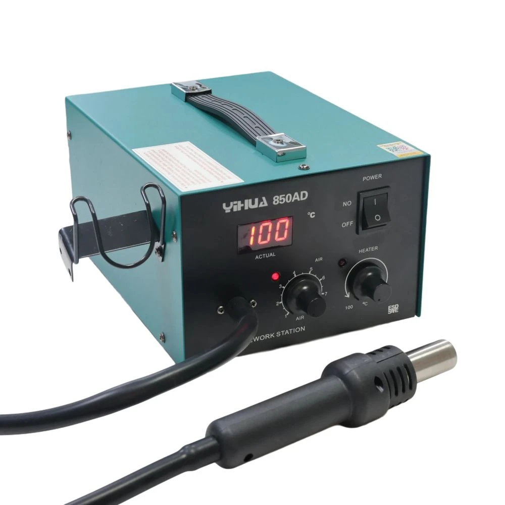 

YIHUA 850AD 600W 100-450 Celsius SMD laptop hot air Rework Station Heat Gun Desoldering Station Hot air Soldering Station