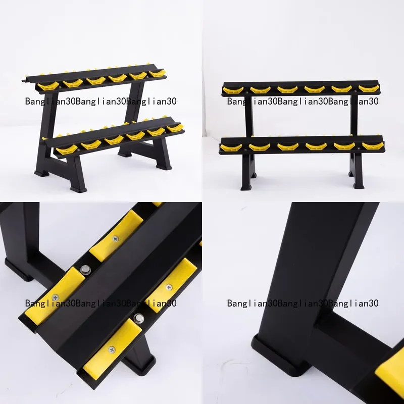 Two-layer and Three-layer Dumbbell Display Rack for Home Personal Training Triangular A-shaped Vertical Fitness Storage Rack