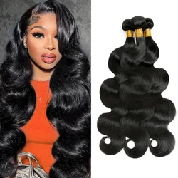 Body Wave Bundles Human Hair Brazilian Hair Weave Bundles Natural Black Human Hair Extensions 3 PCS Bundles