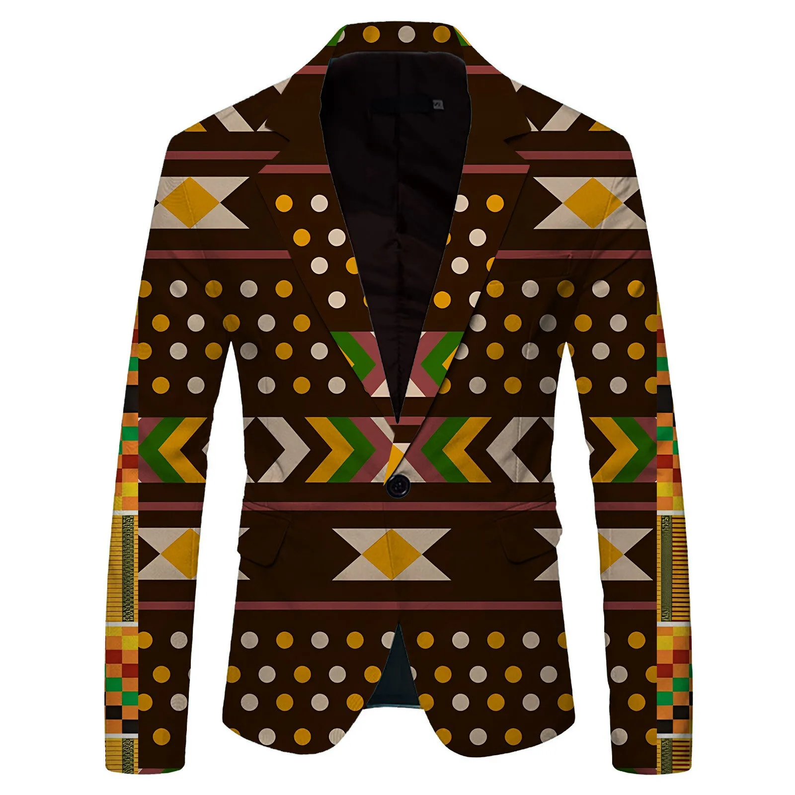 Zomer Heren Blazer Afrikaanse Kenmerken Print Turndown Kraag Single Breasted Slank Revers Pak Jack Streetwear Veste 23248398