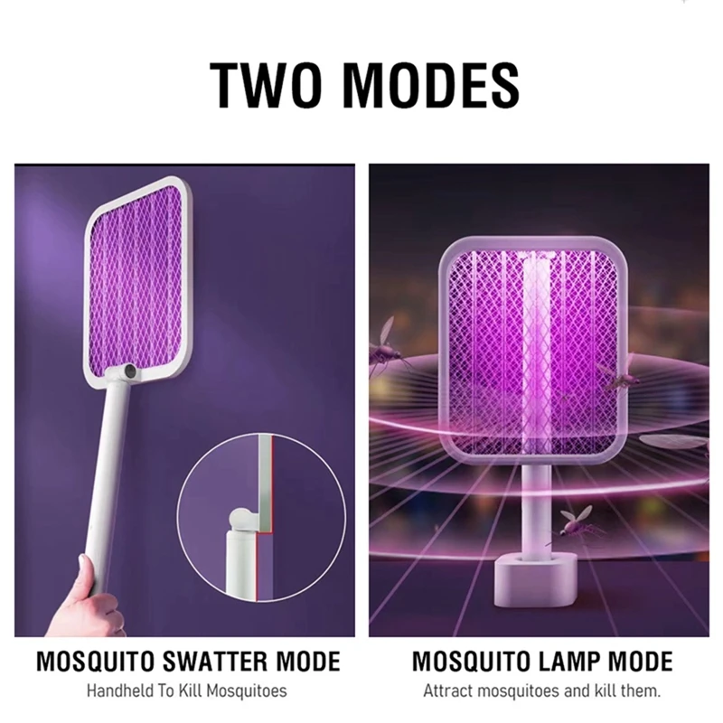 مبطنة البعوض الكهربائية القابلة للطي ، يمكن صد البعوض ومحشة الطيران ، بطارية ليثيوم قابلة للطي ، قاعدة شحن USB ، أفضل المبيعات