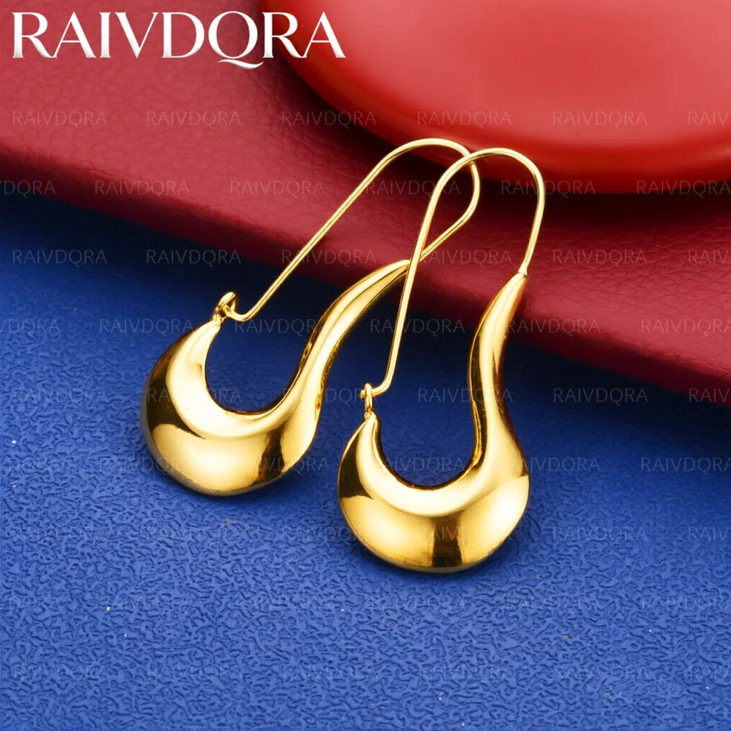 18K Gold Plated Earrings Pin Hoop Earrings For Women Fashion Charm Trend Party Charm And Daily Wear