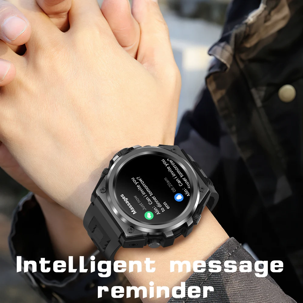 Smart Watch 1.46 Inch Bluetooth Call Smart Watch Sports Fitness Tracking Watch IP68 Waterproof Multi-Sport Mode Smart Watch