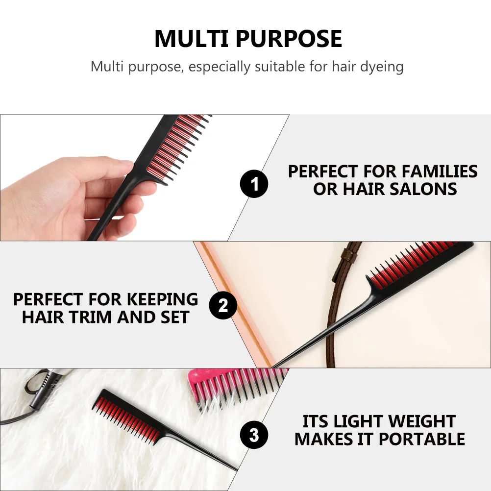 

3Pcs Styling Combs No Pulling Tugging Hairdressing Combs for Vulnerable Hair Salon Use Hair Styling Tools
