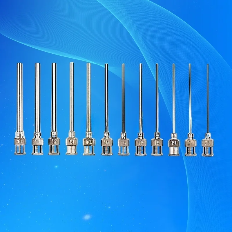 

Free Shipping 10G~21G metal stainless steel dispensing needles blunt, 1.5 inches Length 12pcs Quality Metal Dispensing Needle