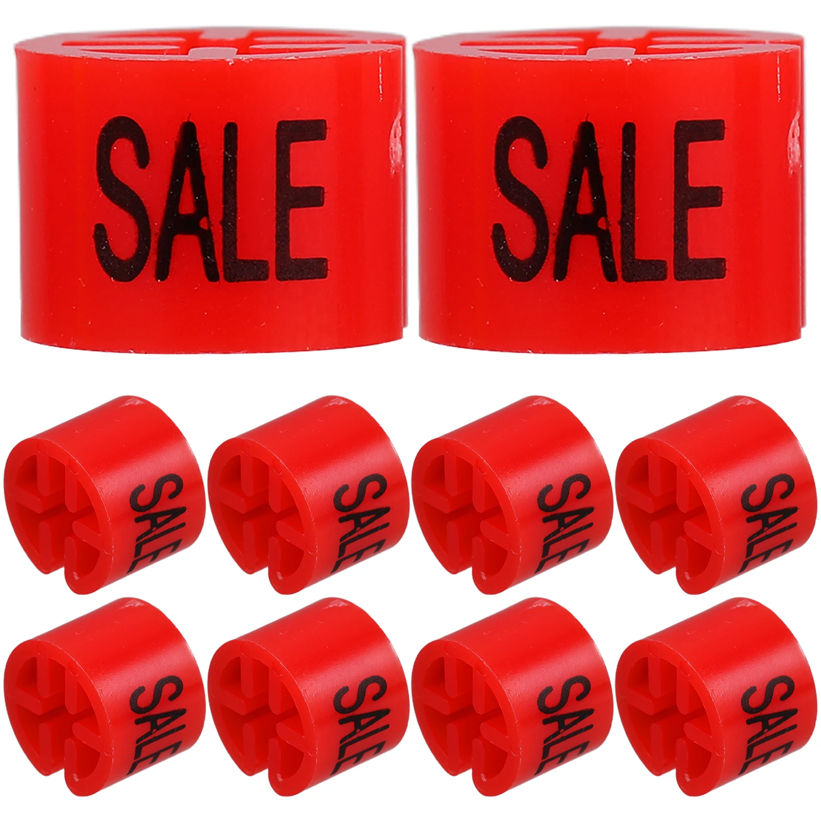 

100Pcs Sale Garment Markers Red Plastic Hanger Tags for Clothing Size Identification Organizational Tool Accessories