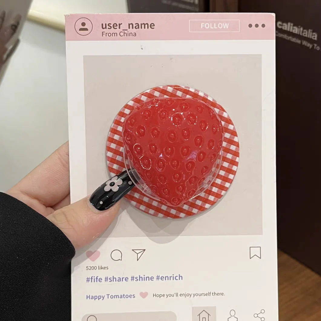 

Креативный 3D-симулятор клубники, магнитный держатель для телефона Griptok Grip Tok, подставка для iPhone, аксессуары Magsafe, Smart Tok