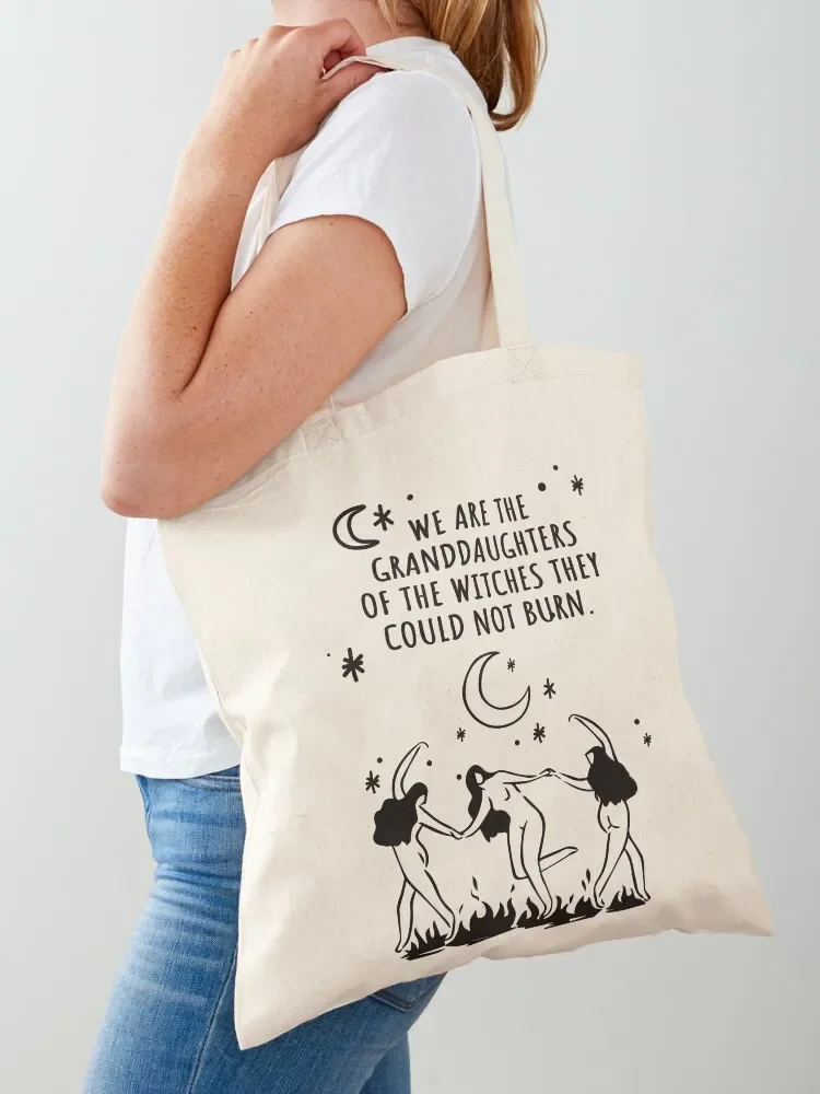 We Are The Granddaughters Of The Witches They Could Not Burn Tote Bag Big bag Women's bag