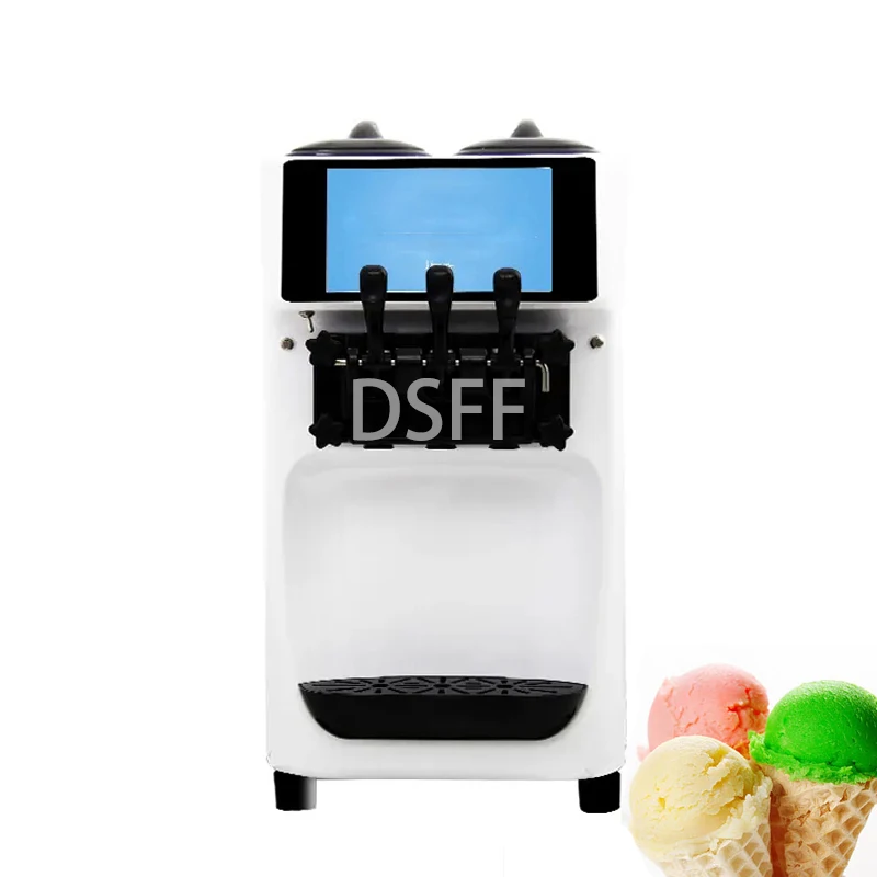 High Power Independent Dual System Ice Cream Multifunctional Pre Cooling Function Frozen Yogurt Machine