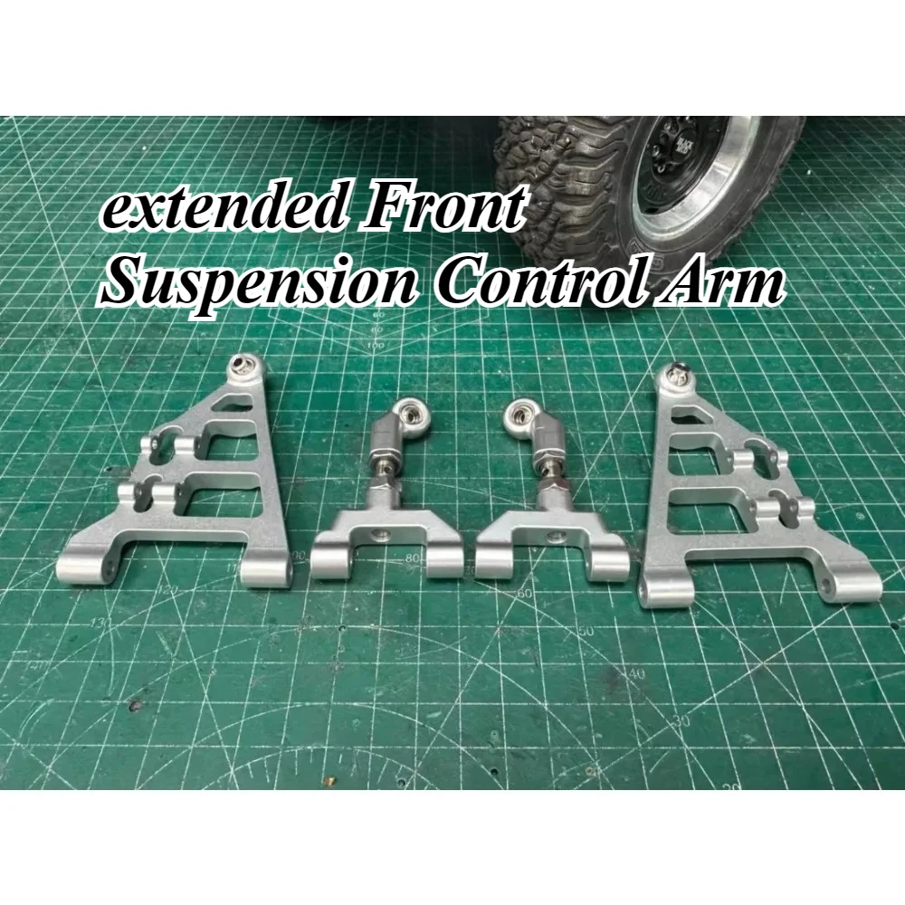 RC Offroad DIY Mod Parts Extended Front Suspension Control Arm Customized For KM 1/8 Crawler Independent Suspension Component