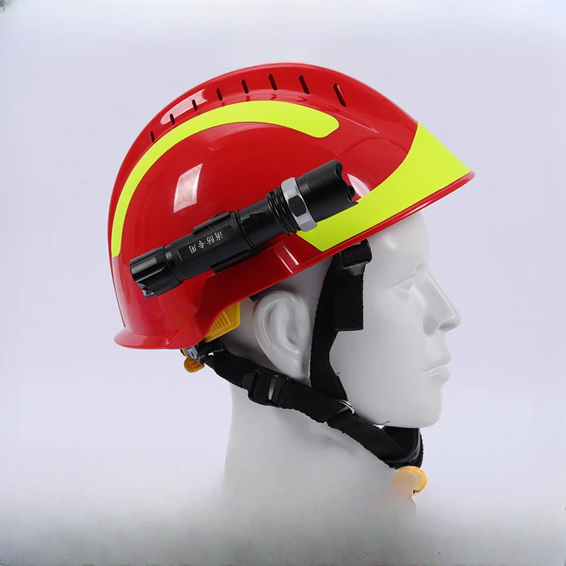 Equipped with Eye Mask Flashlight Forest Fire Emergency Safety Helmet Red Blue Yellow Emergency Rescue Helmet F2 Fire Helmet