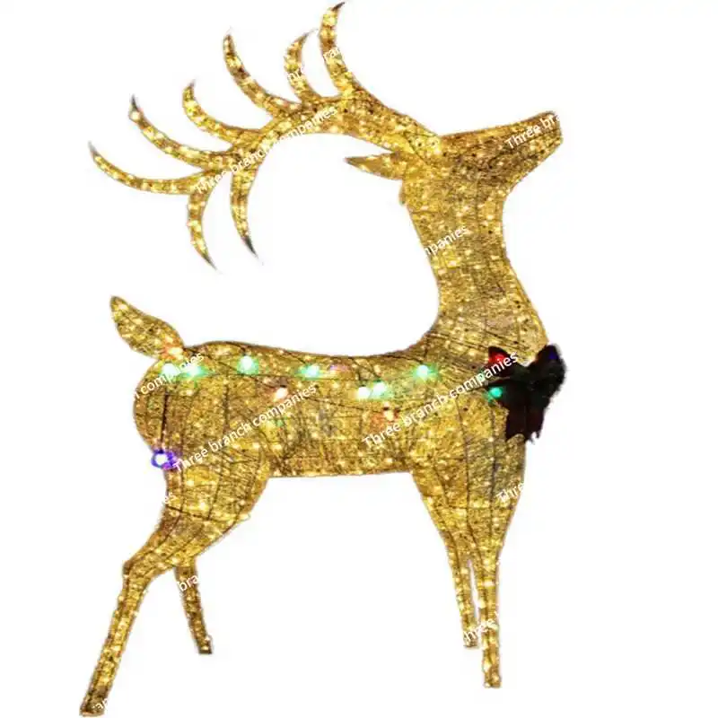 Christmas Scene Decoration Christmas Window Decoration Plastic Glitter Christmas Deer Decoration