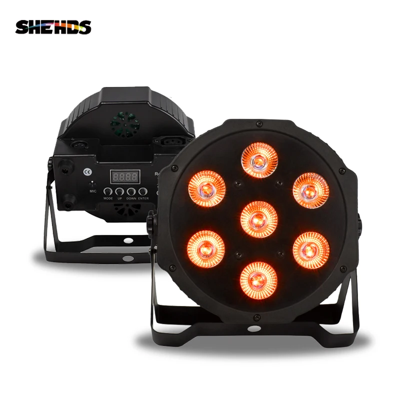 SHEHDS 1pcs LED Par 7X18W RGBWA+UV/7X12W RGBW Lighting for DJ Disco Theater Wedding Christmas Lights Concert