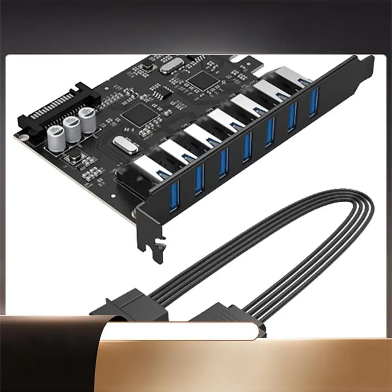 

PVU3-7U USB3.0 Карта расширения для настольного компьютера 1-противление 7, компьютерные аксессуары для корпуса-X64A