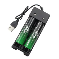 New Lithium Battery Charger USB 2 Slot Universal Smart Quick Charging Rechargeable For 14500 16340 26650 18500 18350 10440 16650