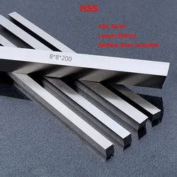 Hardness HRC 66-69 CNC Lathe HSS Steel Flat Square Bar Strip High Speed Steel Milling Engraving Lathe Tool Bit Length 200mm