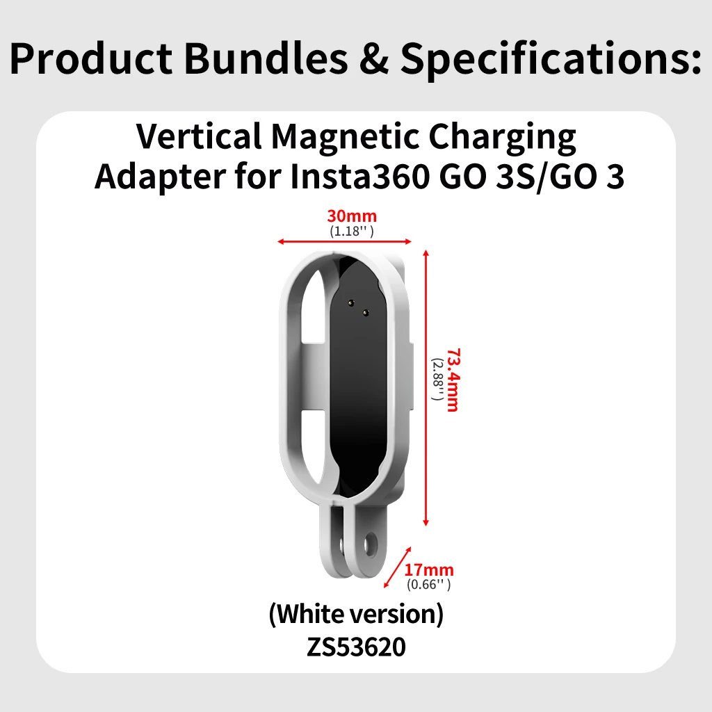Go 3S Magnetisches Halterungsset, Lade-Vertikal-Horizontal-Adapter für Insta360 Go 3, Schnellverschluss-Schutzhülle, Kamerazubehör – Detail 15