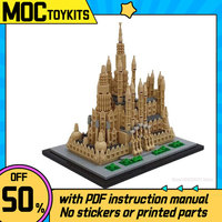 854PCS Building Blocks Barcelona Famous Cathedral Sagrada Familia MOC-23119 DIY Assembly Model Toy Ornament Gift