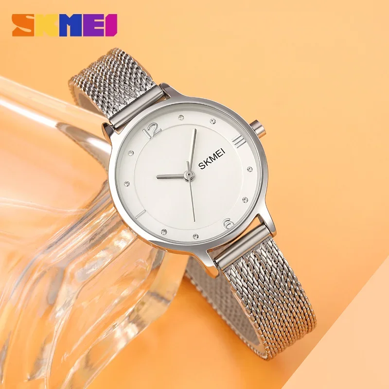 SKMEI 1874 Fashion Japan Quartz Movement Wristwatch Ladies Hour Clock Relogio Feminino Stainless Steel Bracelet Women Watches