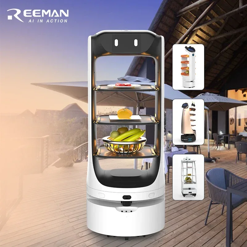 Reeman New Food Robotic Equipment Intelligent Recharge Food Delivery Scooter AI Package Delivery Robot