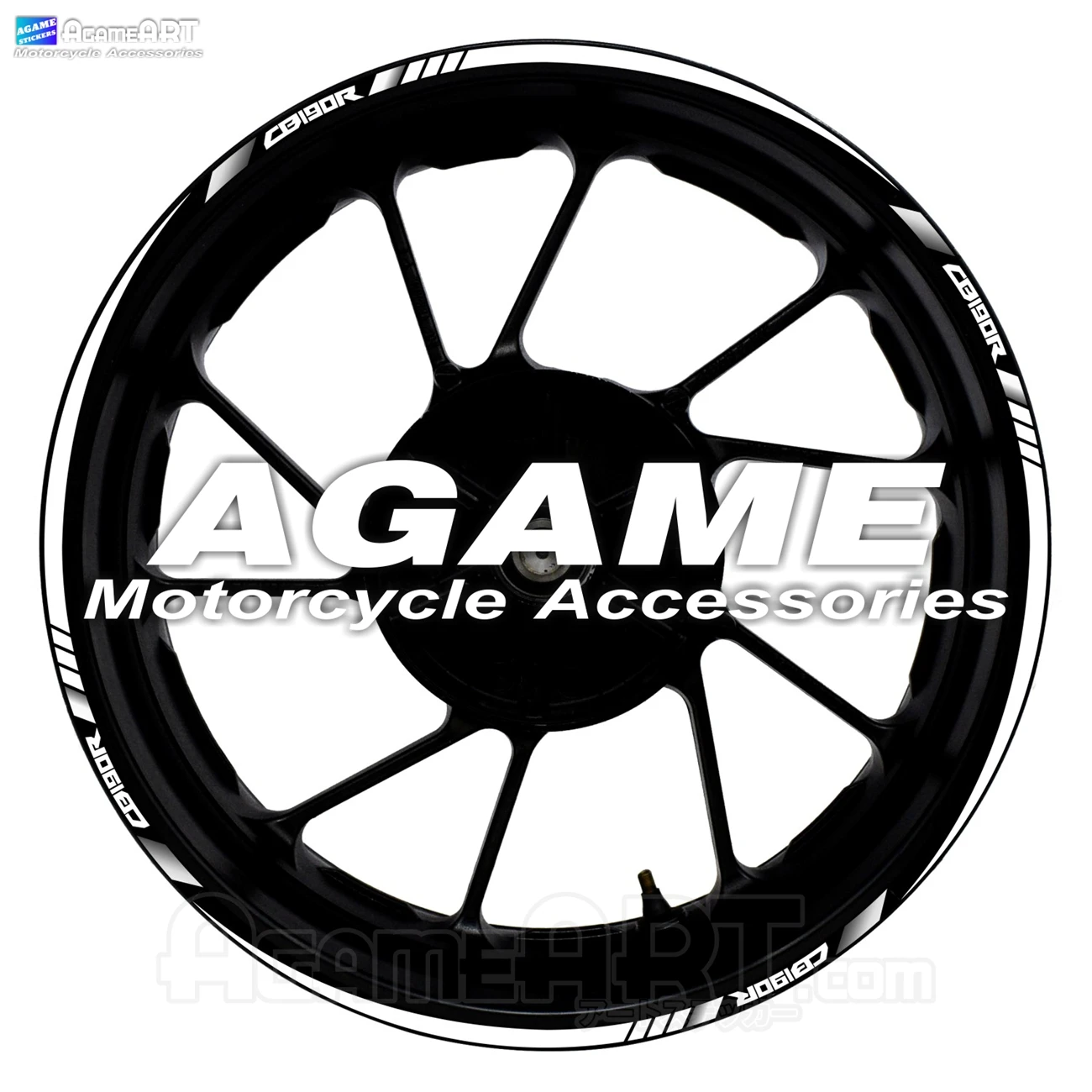 For CB190R Motorcycle Wheel Stickers Waterproof Reflective 17″ Front Rear Decal Rim Inside of Hub Decals Accessories