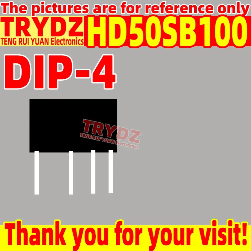 5-1pcs HD50SB100 DIP-4 high-power rectifier bridge stack ultra-thin flat bridge