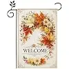 Garden Flag 12x18 Inch Fall Autumn Welcome Maple Leaf Outdoor Flag Double Sided Seasonal Yard Decoration Polyester jjp
