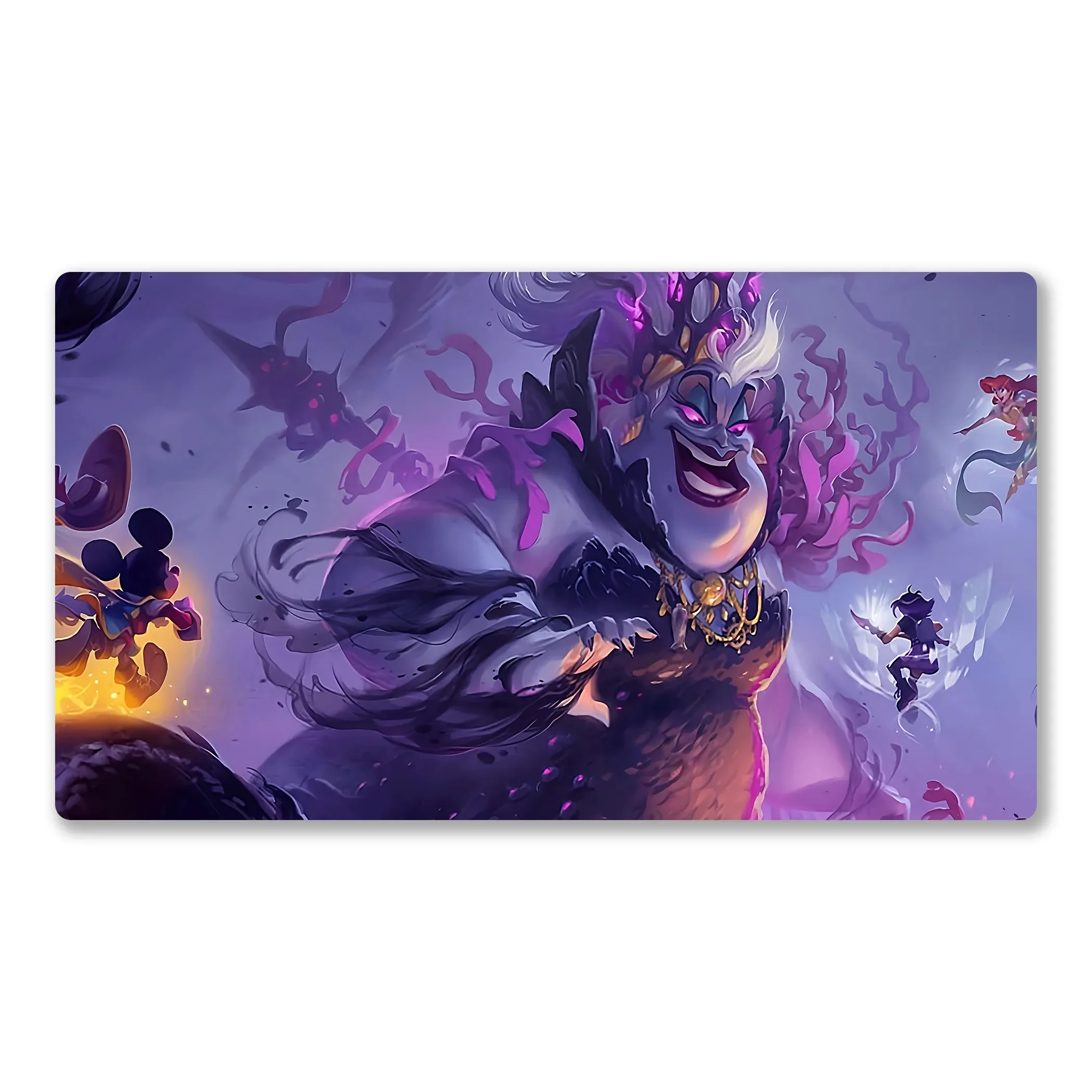 Lorcana Playmats kompatybilny TCG 24x14 cali mata do gier, antypoślizgowa gumowa mata do zabawy i podkładka pod mysz