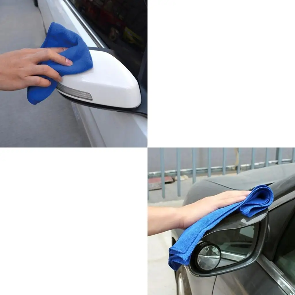 6XDF Microfiber Cleaning Cloth, Blue 20Pcs (12x12inch) High Performances ,Absorbent Towels for Car Washing Polishing