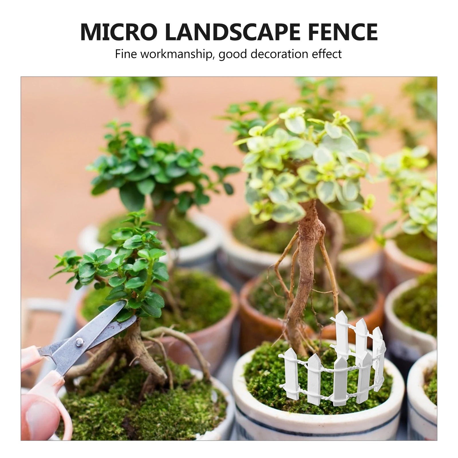 

12 Pcs Mini Fence Props Fish Tank Decor Miniature Fairy Decoration Aquarium Décor