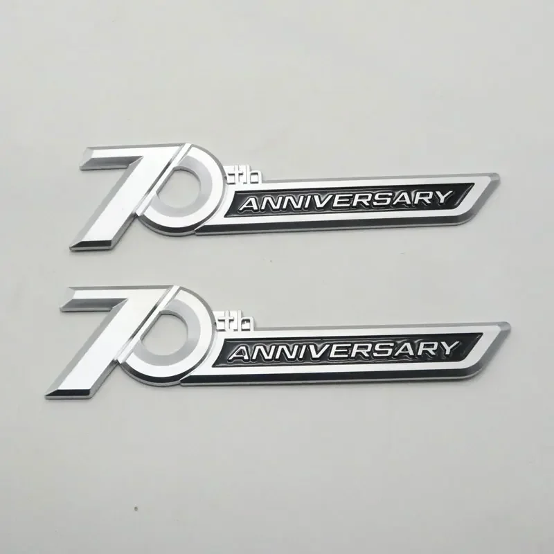 Emblème 3D pour coffre arrière, Badge de garde-boue latéral 70e anniversaire, Logo lettre, autocollant pour Land Cruiser 200 300 LC200 FJ200 LC300