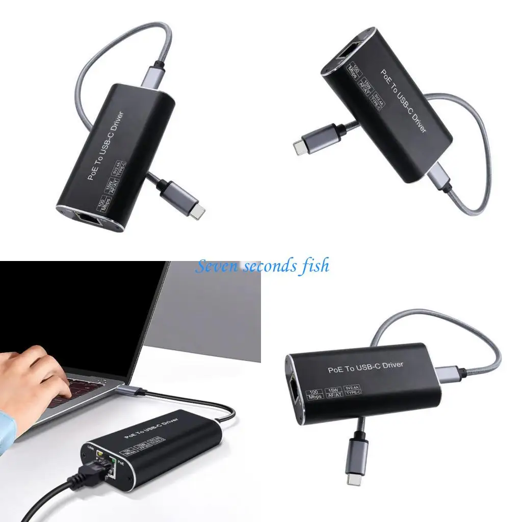 

L74b компактно Poe Ethernet to Type C преобразователи POE в USB C Adapter для устройств USB C, легкое соединение для таблеток
