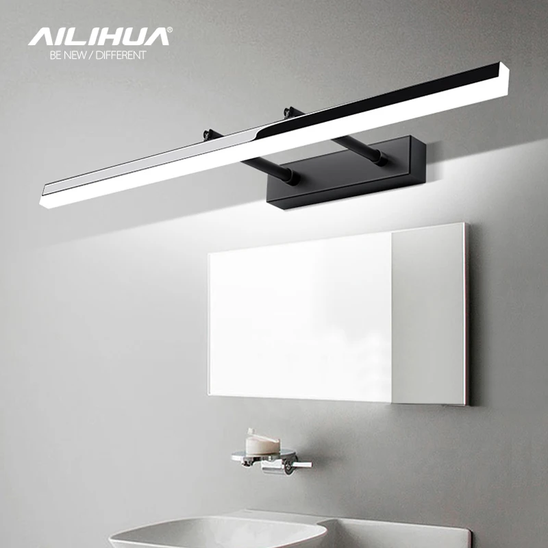 

Bathroom LED non-perforated bathroom telescopic mirror cabinet lamp bathroom three-color mirror lamp wall lamp Nordic simple