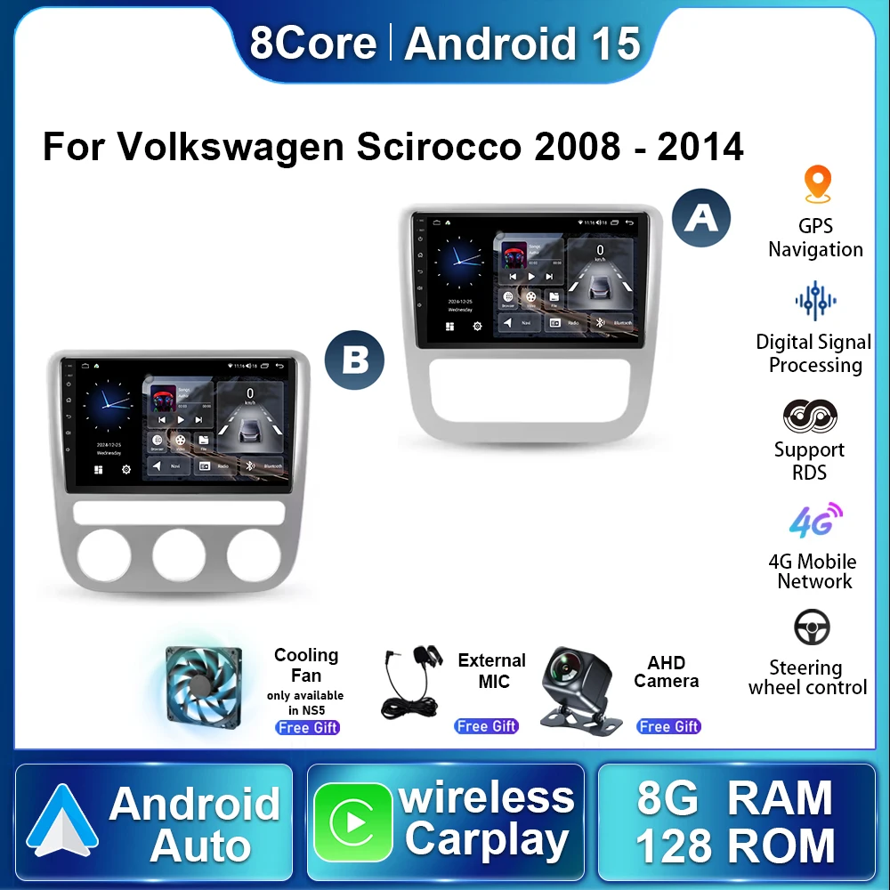 

Wireless Carplay Car Radio For Volkswagen Scirocco 2008 2009-2014 Android Autoradio Stereo GPS Navigation Multimedia VideoPlayer