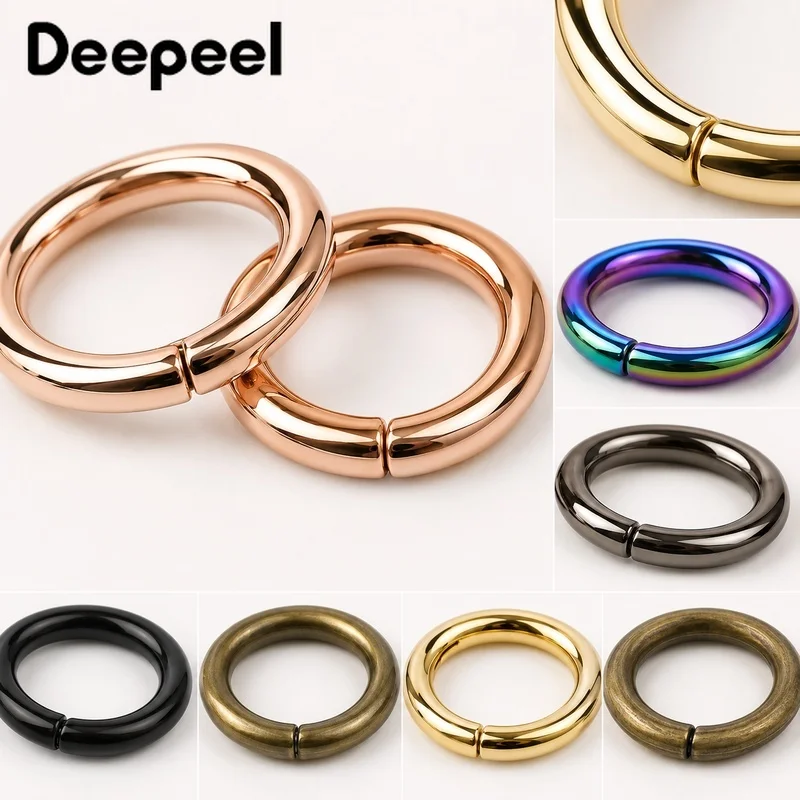 10/20Pcs 12-50mm Metal O Ring Buckles Dog Collar KeyChain Webbing Strap Clasp Bag Belts Adjust Buckle DIY Hardware Accessories