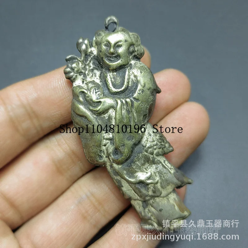 Wholesale of antiques and miscellaneous items Antique-style white bronze figurine Wholesale of 3D distressed vintage character p
