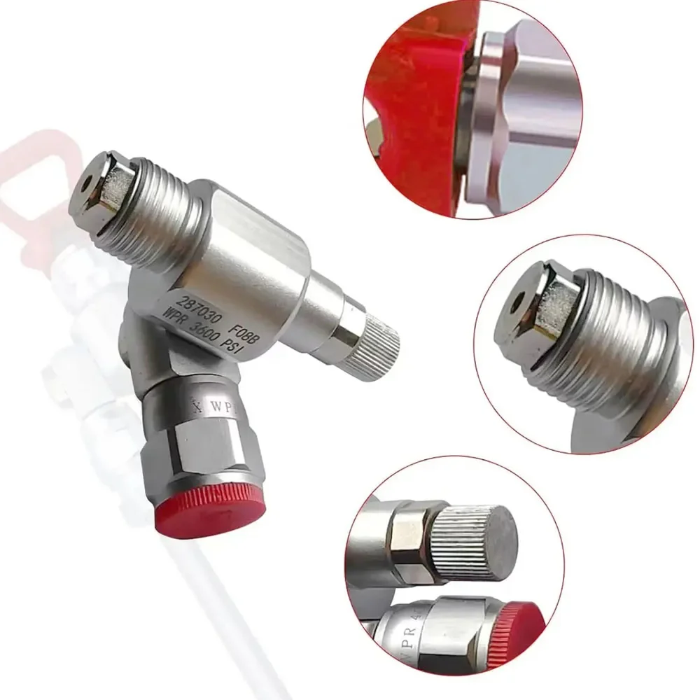 CleanShot Valve Block, 287030 Airless Spray Adapter Connector With Tip Cut-Off Value For High-Pressure Spray Gun