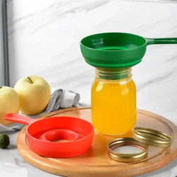 Plastic Canned Funnel Wide Mouth Funnel Jars Folding Funnel with Long Neck Liquid Filling Funnels Household Kitchen Gadget