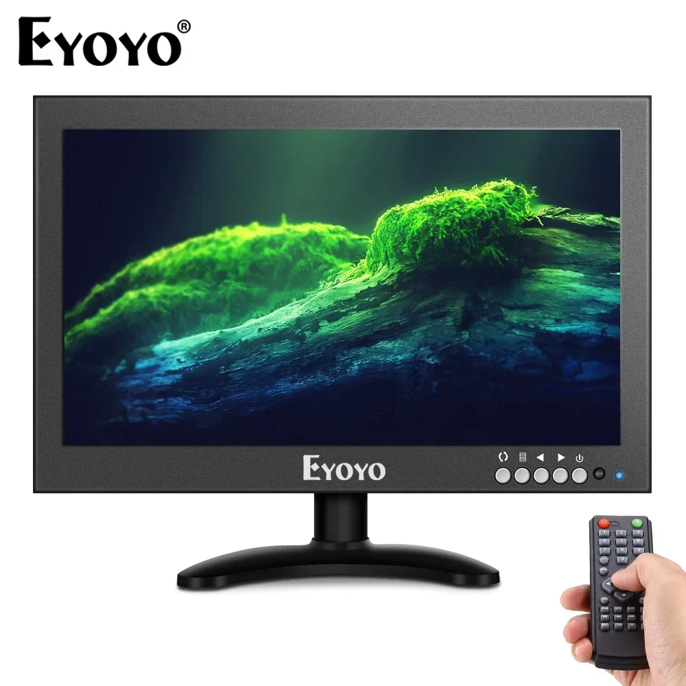 

Eyoyo EM12X 11.6" Metal Shell Industrial Monitor 1366x768 Resolution LED Screen Support HDMI/VGA/AV/BNC Input Built-in Speakers