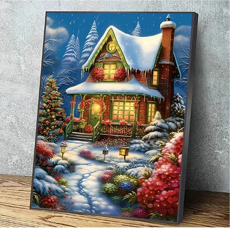 DIY Diamond Painting New Arrival Christmas House Garden Scenery Full Rhinestone Mosaic 5D Embroidery Cross Stitch Best GiftX1434