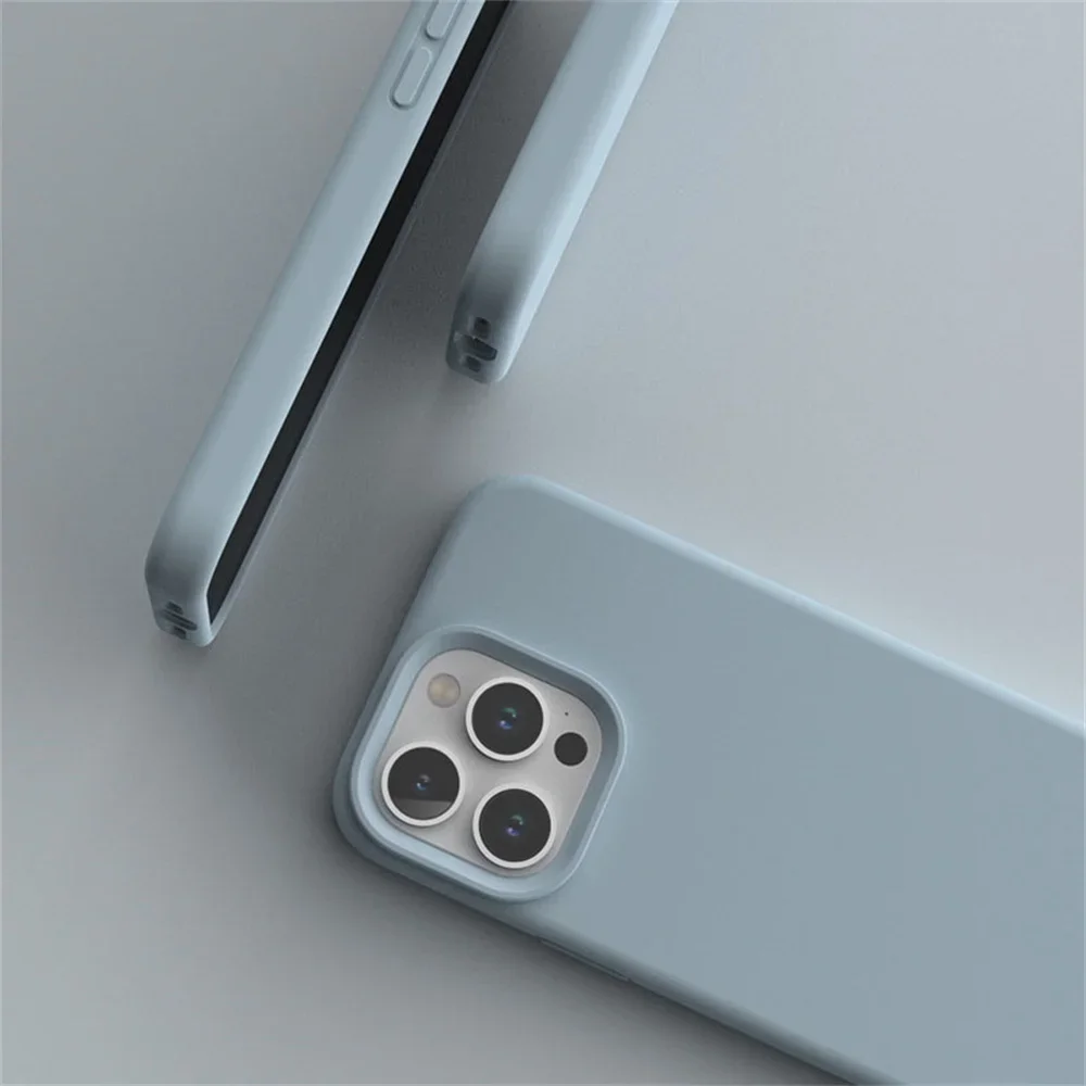 for iPhone 17 16 16Pro 15 14 Pro Max 13 12 Mini 11 Shockproof Soft Back Cover Genuine Liquid Silicone Camera Control Button Case
