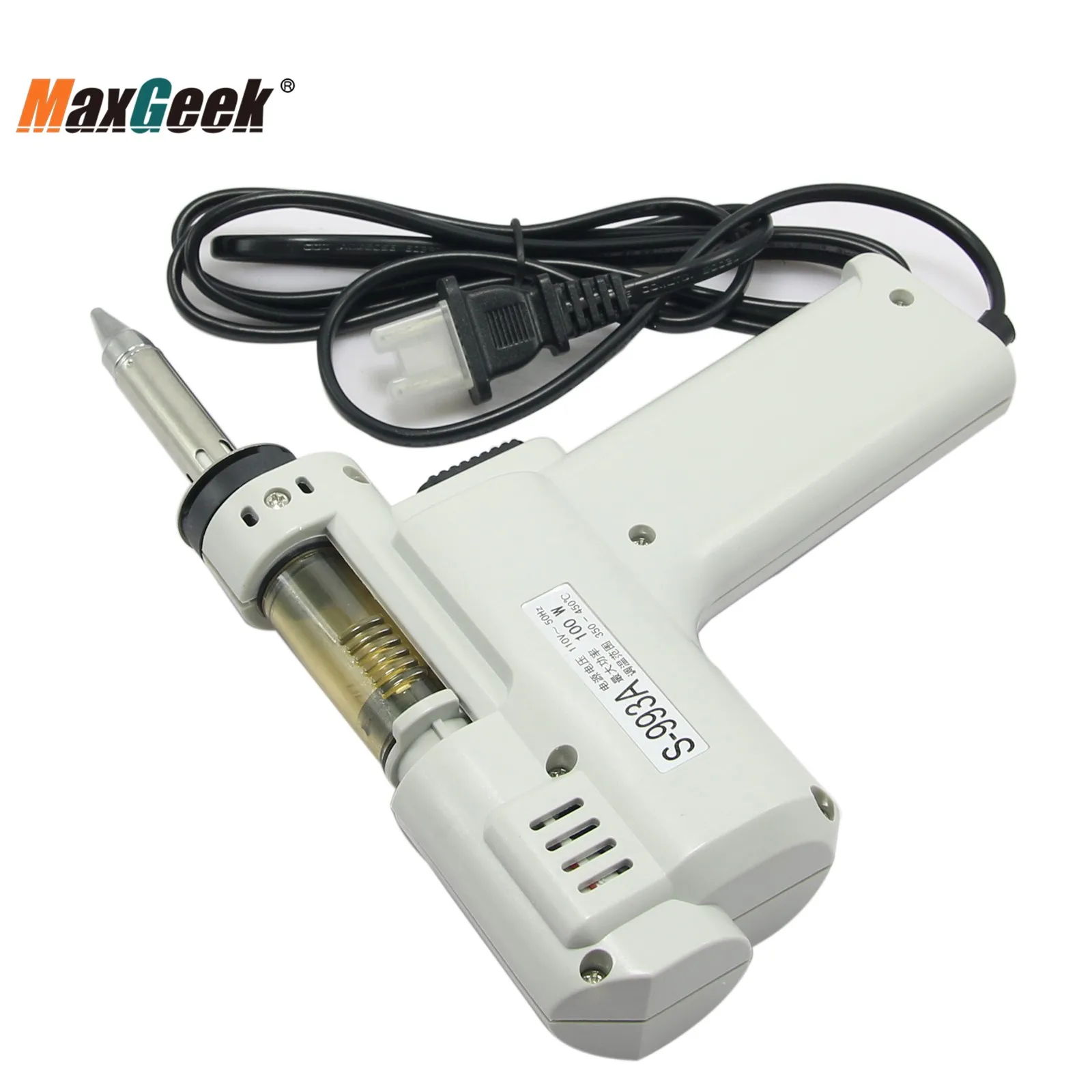 Imagem -05 - Maxgeek-elétrica Vácuo Desoldering Bomba Solda Sucker Gun Solda Bomba 110v 220v 100w Consumo de Energia S-993a