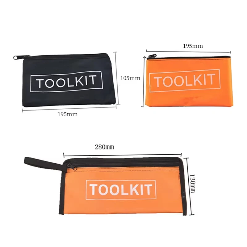 Sac de boîte à outils en toile Oxford à fermeture éclair, organisateur de rangement étanche, sac de voyage Portable multifonctionnel, petits sacs à outils