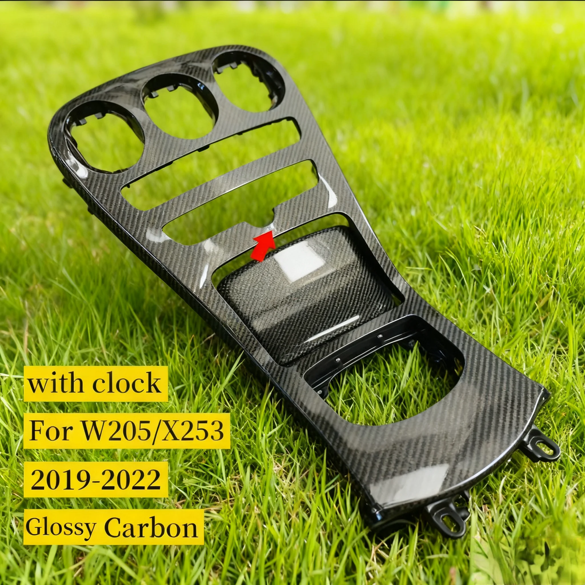For Mercedes W205 C Class C43 C63 X253 Glc Real Carbon Fiber 2015+ Control Panel Coupe Interior Trim Mercedes Modification