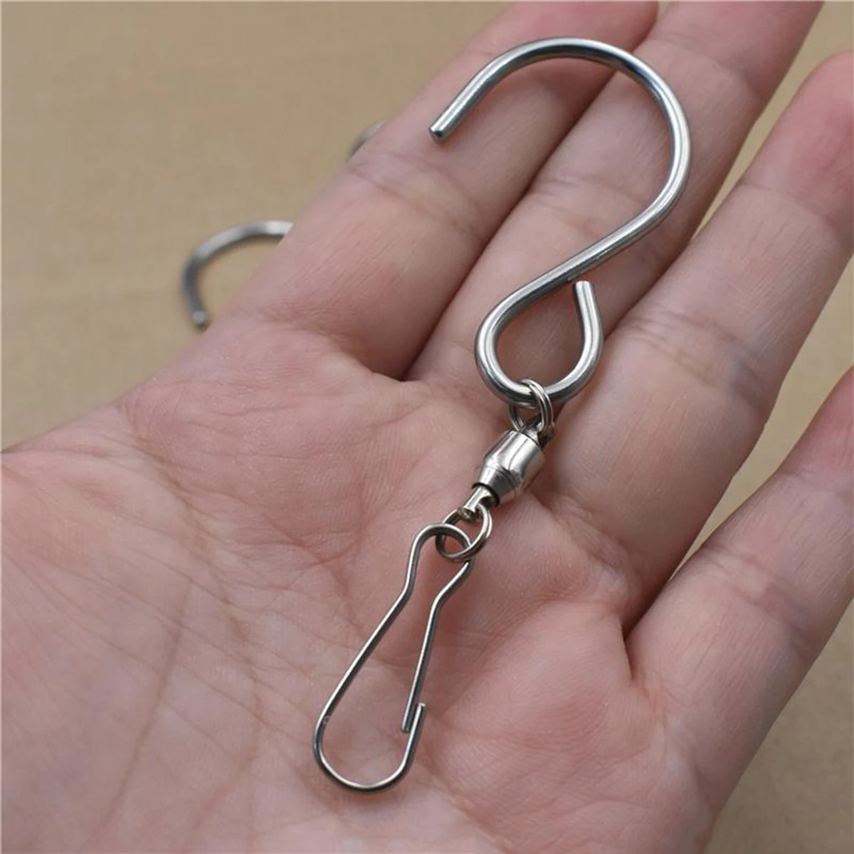 

10pcs Rotary Hooks Stainless Steel 360 Degree Swivel for Kitchen Workshop Organization Storage Accessories