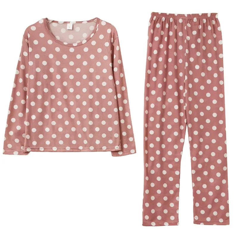 

Женский комплект для сна с вкраплениями в весеннем и осеннем стилях, с длинными рукавами и брюками, женская осенняя домашняя одежда, мягкая одежда