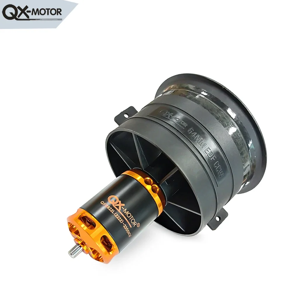 SkyDElQX-MOTOR 64mm EDF 12 Blades Fan CW CCW With QF2822 2222 Brushless Motor For RC Helicopter Quadcopter Multiaxis Parts