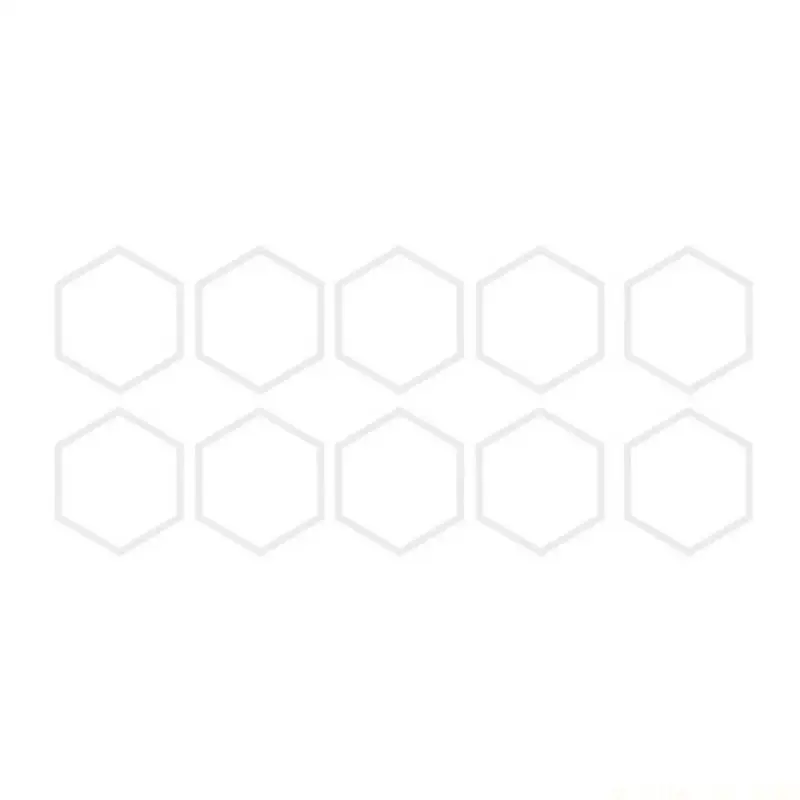 J0MA 10 Pieces Reflective Hexagonal Car Stickers for Night Safety Vehicle Decoration