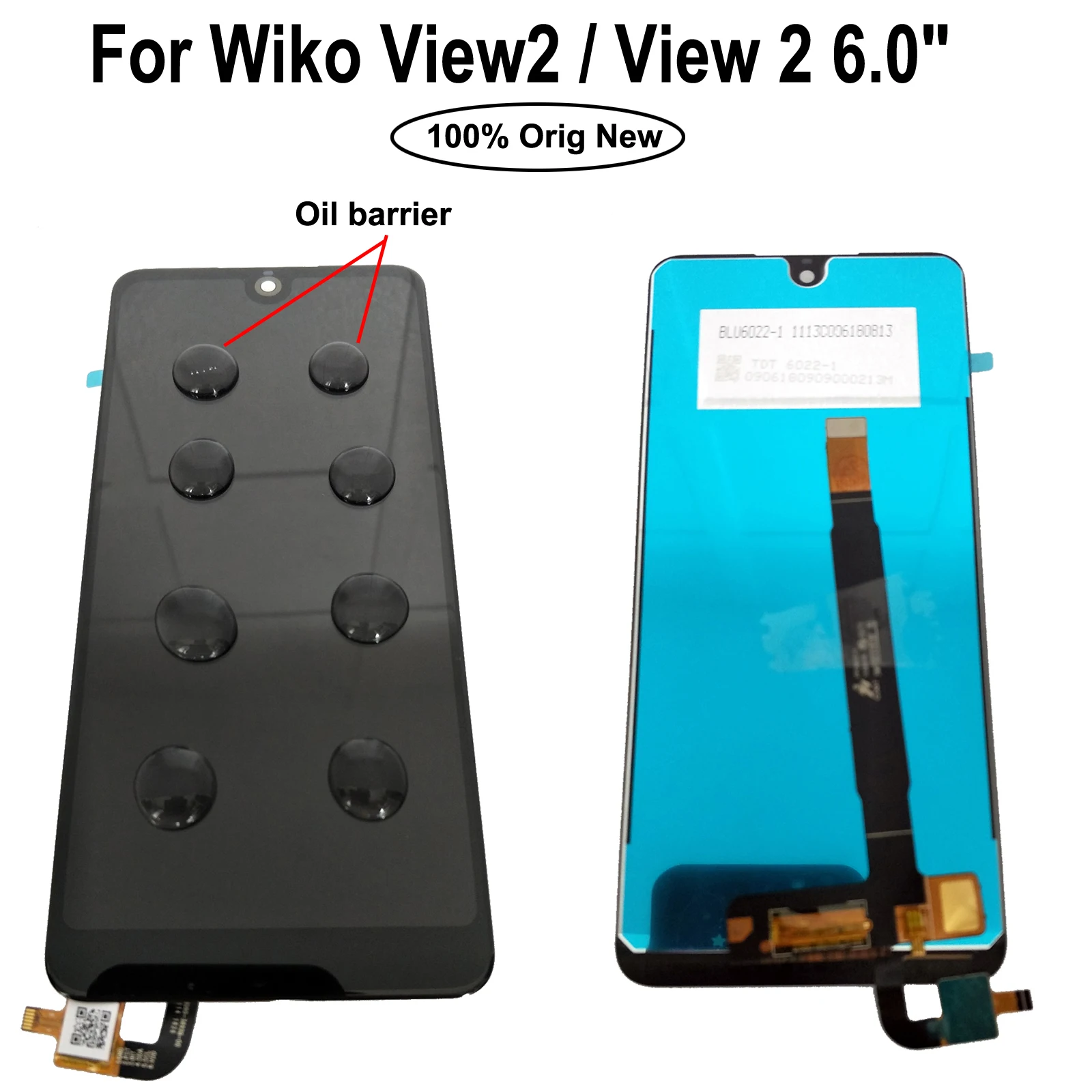 

100% Original New 6" For Wiko View2 / View 2 LCD Display Touch Screen Digitizer