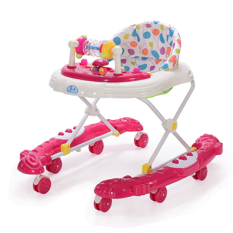Baby walker baby Stroller activity supplies multi-function trolley anti-rollover with music girl baby\'s first birthday gift